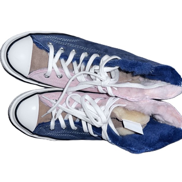 Unisex Shearling-Lined Suede Color-Split Chuck 70 Hi - Picture 9 of 15